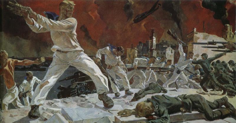 unknow artist Battle of Sevastopol oil painting picture